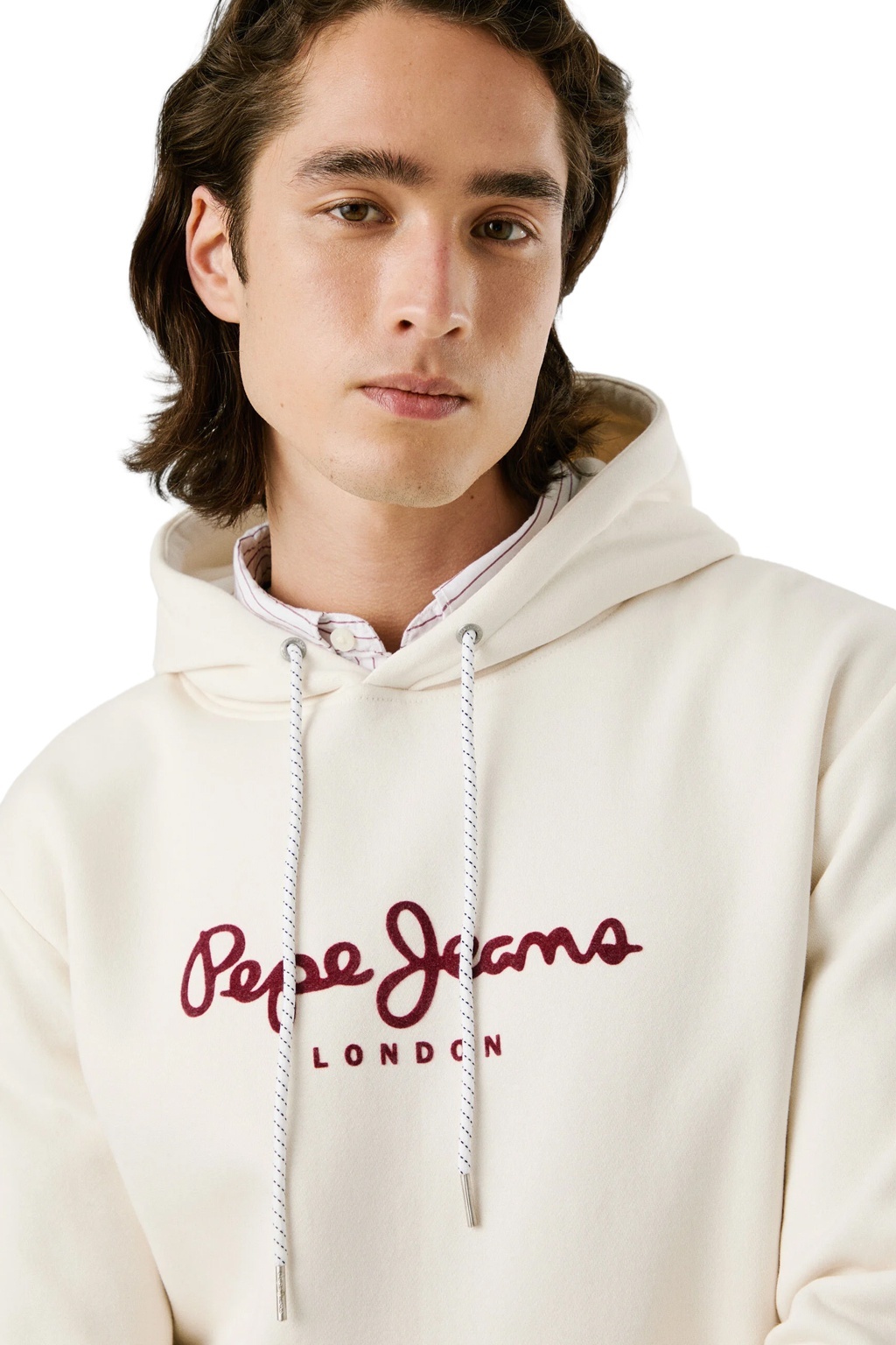 Pepe Jeans Ανδρικό Φούτερ Με Κουκούλα - MACBETH - PM5800009-804 - IVORY WHITE - Image 2