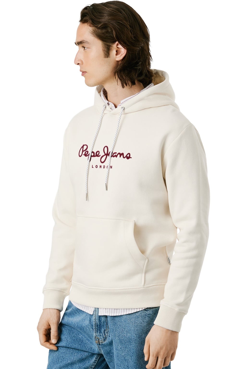 Pepe Jeans Ανδρικό Φούτερ Με Κουκούλα - MACBETH - PM5800009-804 - IVORY WHITE - Image 3