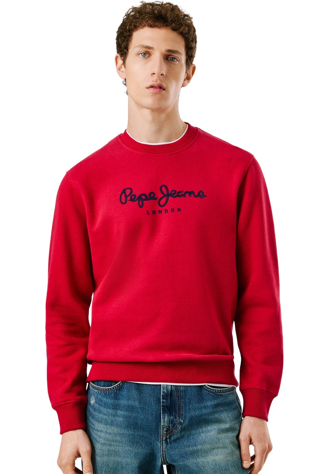 Pepe Jeans Ανδρικό Φούτερ - MACBETH PLAIN - PM5800011-285 - RUGBY RED