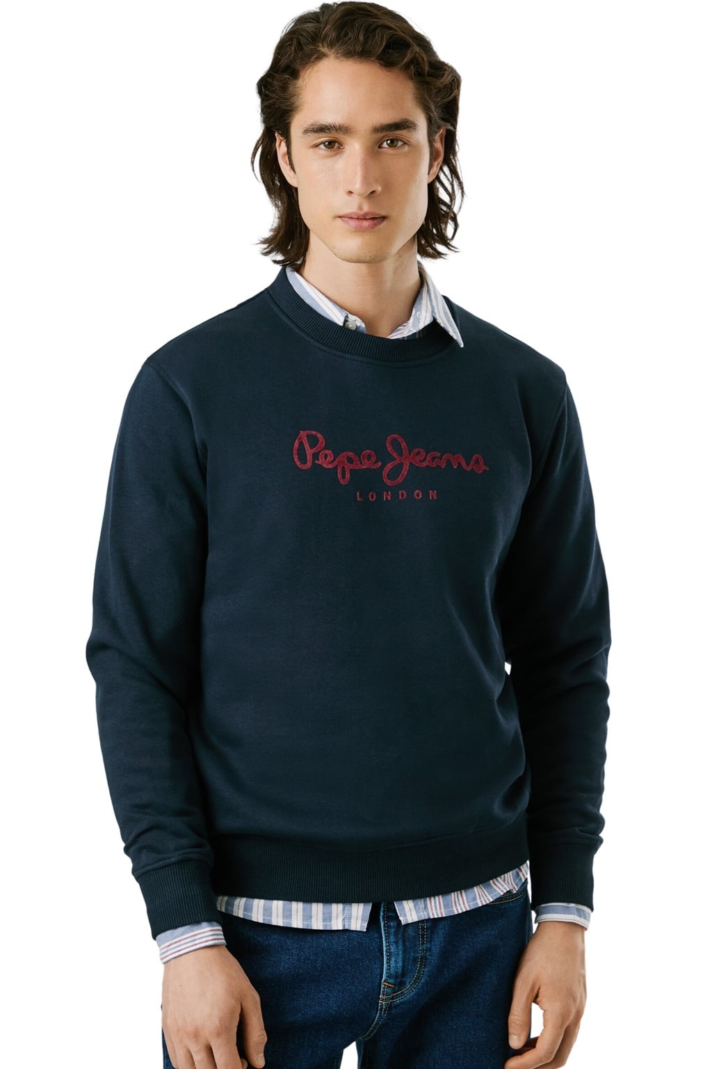 Pepe Jeans Ανδρικό Φούτερ - MACBETH PLAIN - PM5800011-594 - DULWICH BLUE