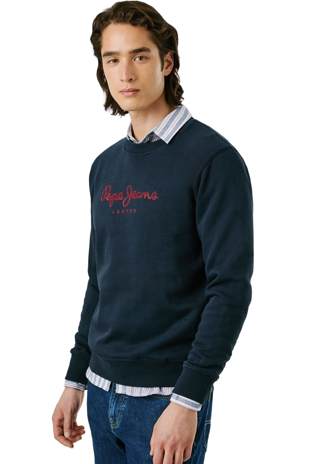 Pepe Jeans Ανδρικό Φούτερ - MACBETH PLAIN - PM5800011-594 - DULWICH BLUE - Image 3