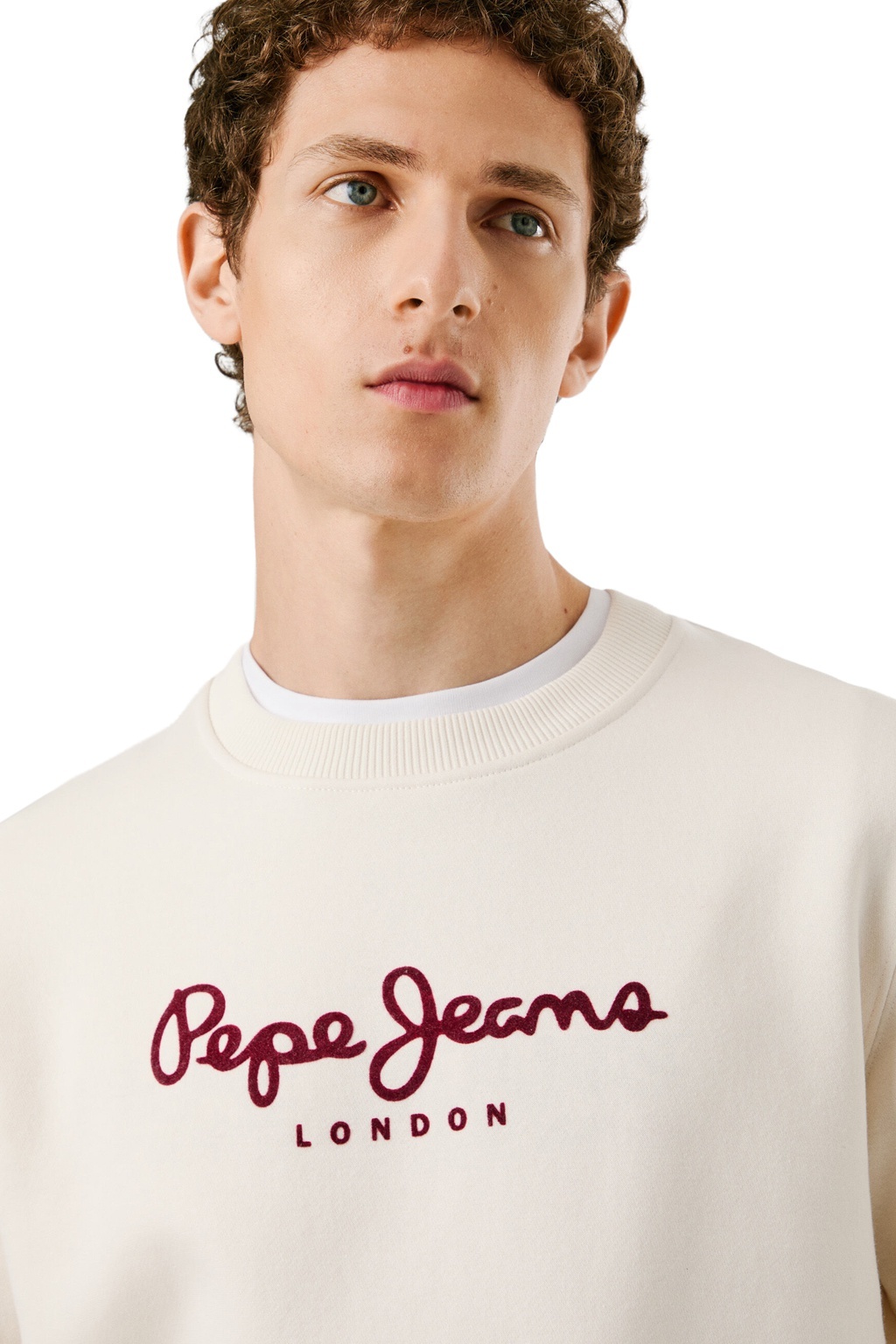 Pepe Jeans Ανδρικό Φούτερ - MACBETH PLAIN - PM5800011-804 - IVORY WHITE - Image 2