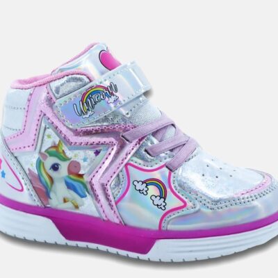 Disney Παπούτσι Παιδικό - Unicorno - Mid cut shoe with Lights - S8010004S - Silver