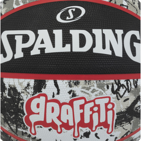 Spalding Μπάλα Μπάσκετ - Black Red Graffiti Size 7 Rubber - Outdoor - 84-378Z1 - Image 2