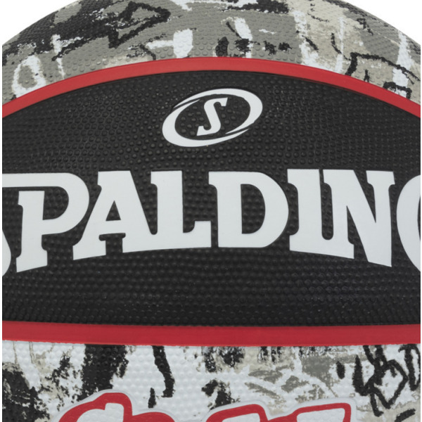Spalding Μπάλα Μπάσκετ - Black Red Graffiti Size 7 Rubber - Outdoor - 84-378Z1 - Image 3
