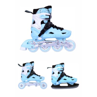 3K Αυξομειούμενα Πατίνια/Roller Skates/Παγοπέδιλα 3 σε 1 - Μέντα