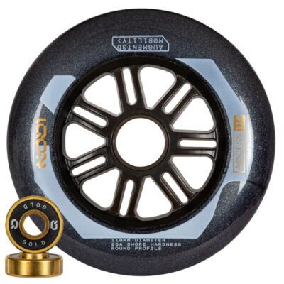 IQON Access 110 Dark Grey 3-τμχ. Ροδάκια 110χιλ./85A - Διαφανές Μαύρο/Σκούρο Γκρί