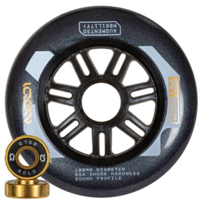 IQON Access Combo 100 Σκούρο Γκρι Ρόδες 3 Τεμαχίων - Διάφανο Μαύρο/Σκούρο Γκρι