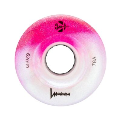 LUMINOUS Ροδάκια Led Quads Cotton Candy 62χιλ./85A - Ροζ/Λευκό