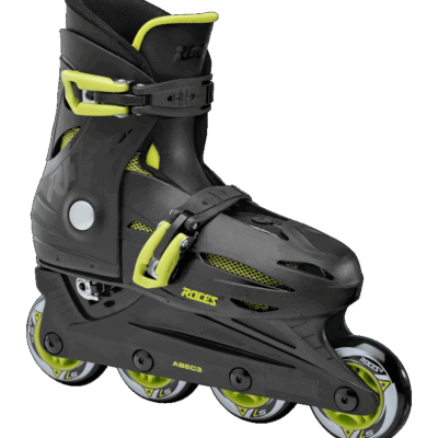 Roces Orlando 4.0 Inline Skates με Προστατευτικά και Κράνος - Μαύρο Λάιμ
