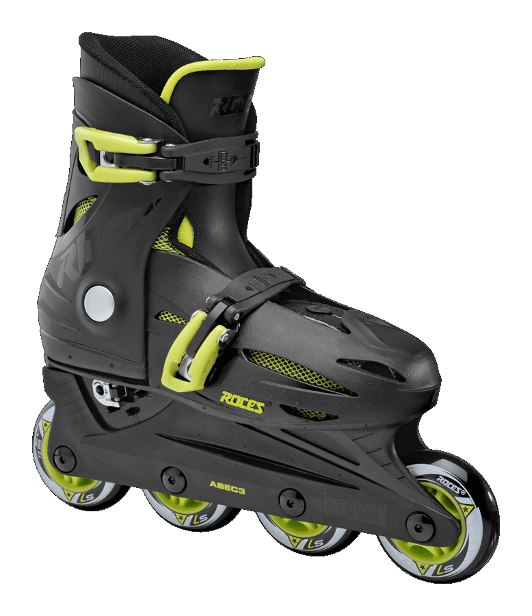 Roces Orlando 4.0 Inline Skates με Προστατευτικά και Κράνος - Μαύρο Λάιμ