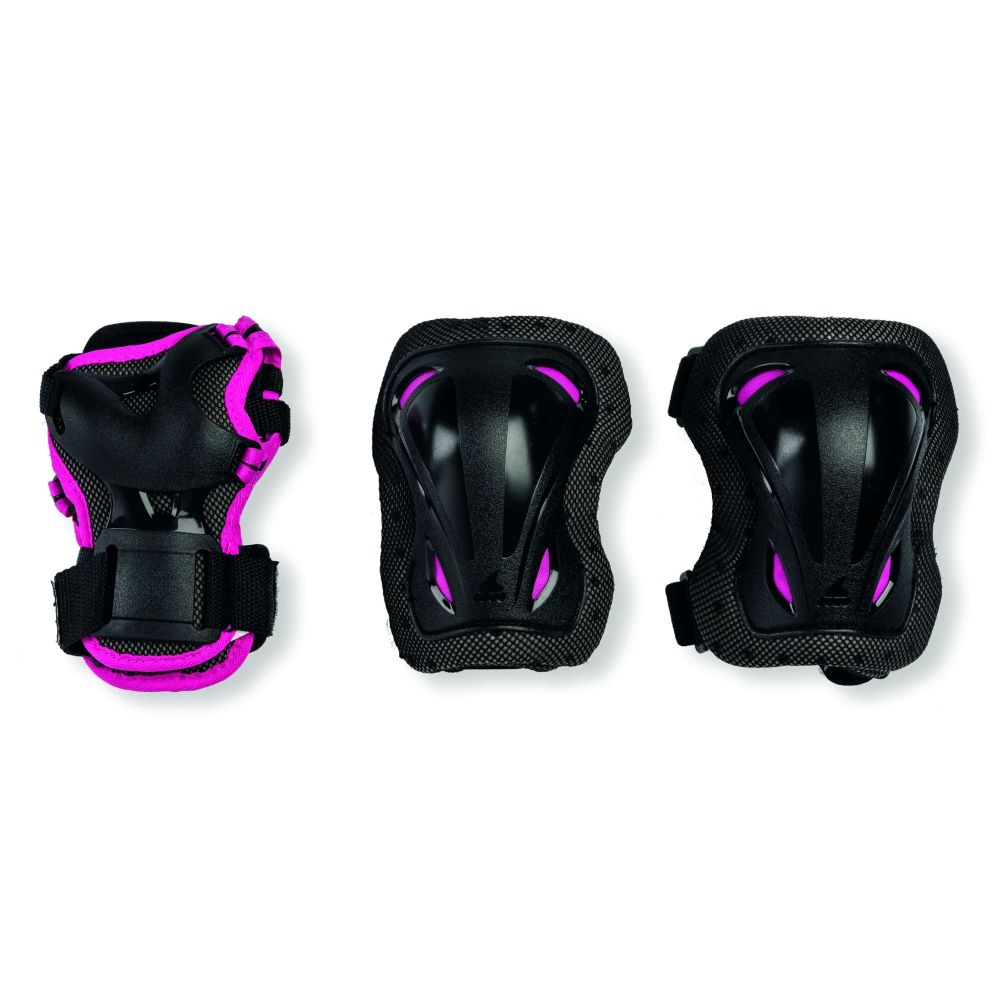 ROLLERBLADE Παιδικά Προστατευτικά Junior 3-τμχ για κορίτσια - Μαύρο/Ροζ