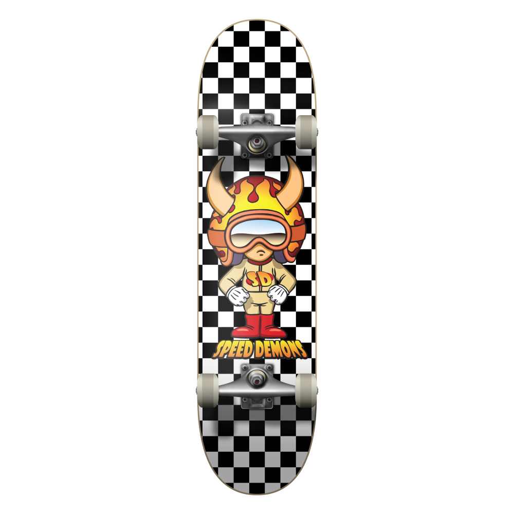 Speed Demons Hot Shot Checkers Τροχοσανίδα Μαύρο/Λευκό 7.5"