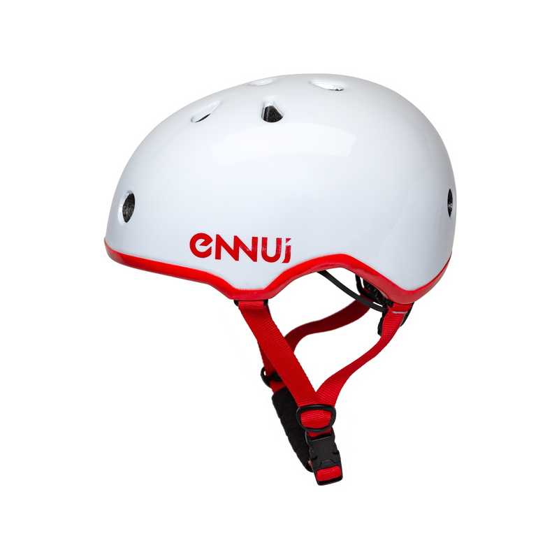 ENNUI Elite White Red Shiny Κράνος Με Αφαιρούμενο Peak - Λευκό/Κόκκινο - Image 2