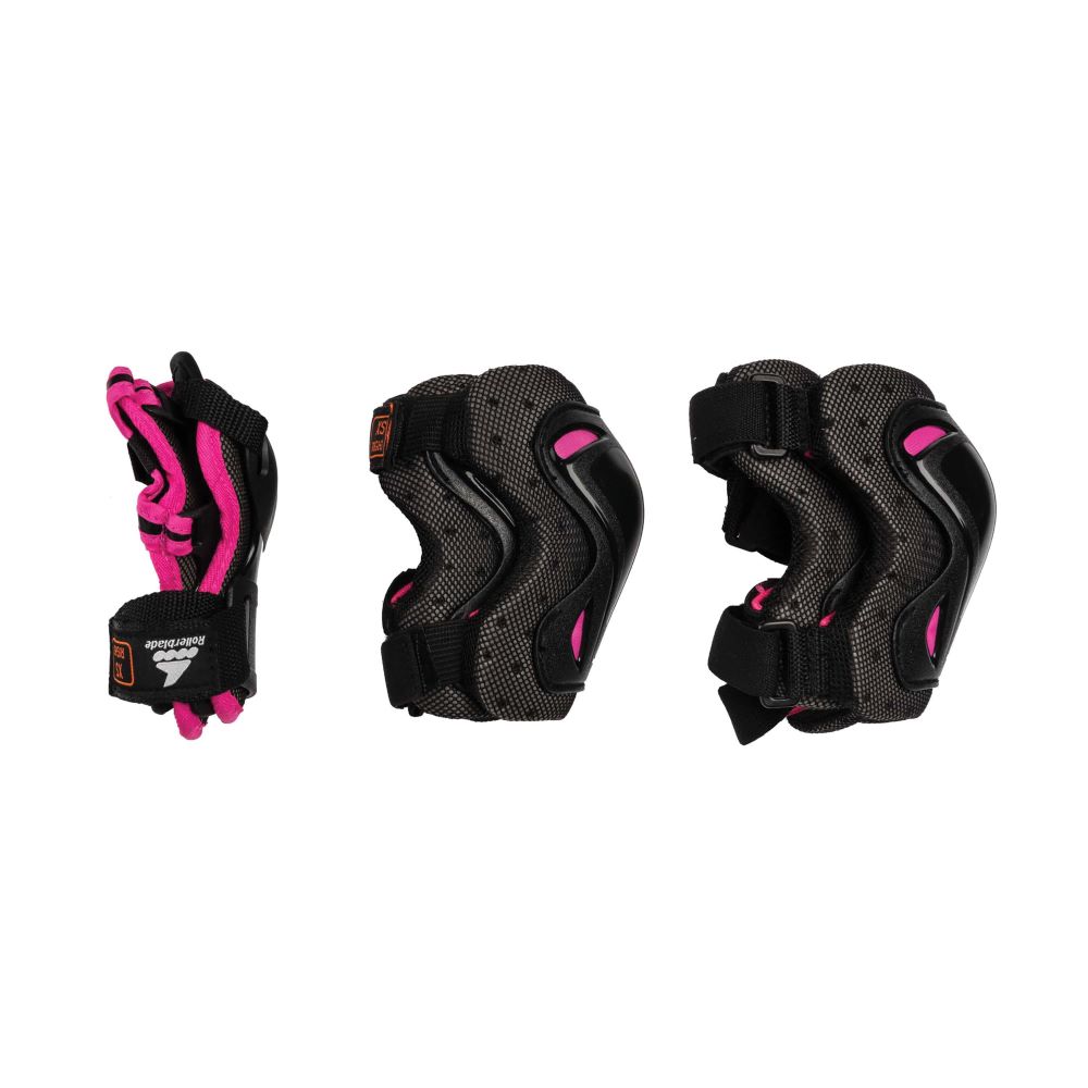 ROLLERBLADE Παιδικά Προστατευτικά Junior 3-τμχ για κορίτσια - Μαύρο/Ροζ - Image 2
