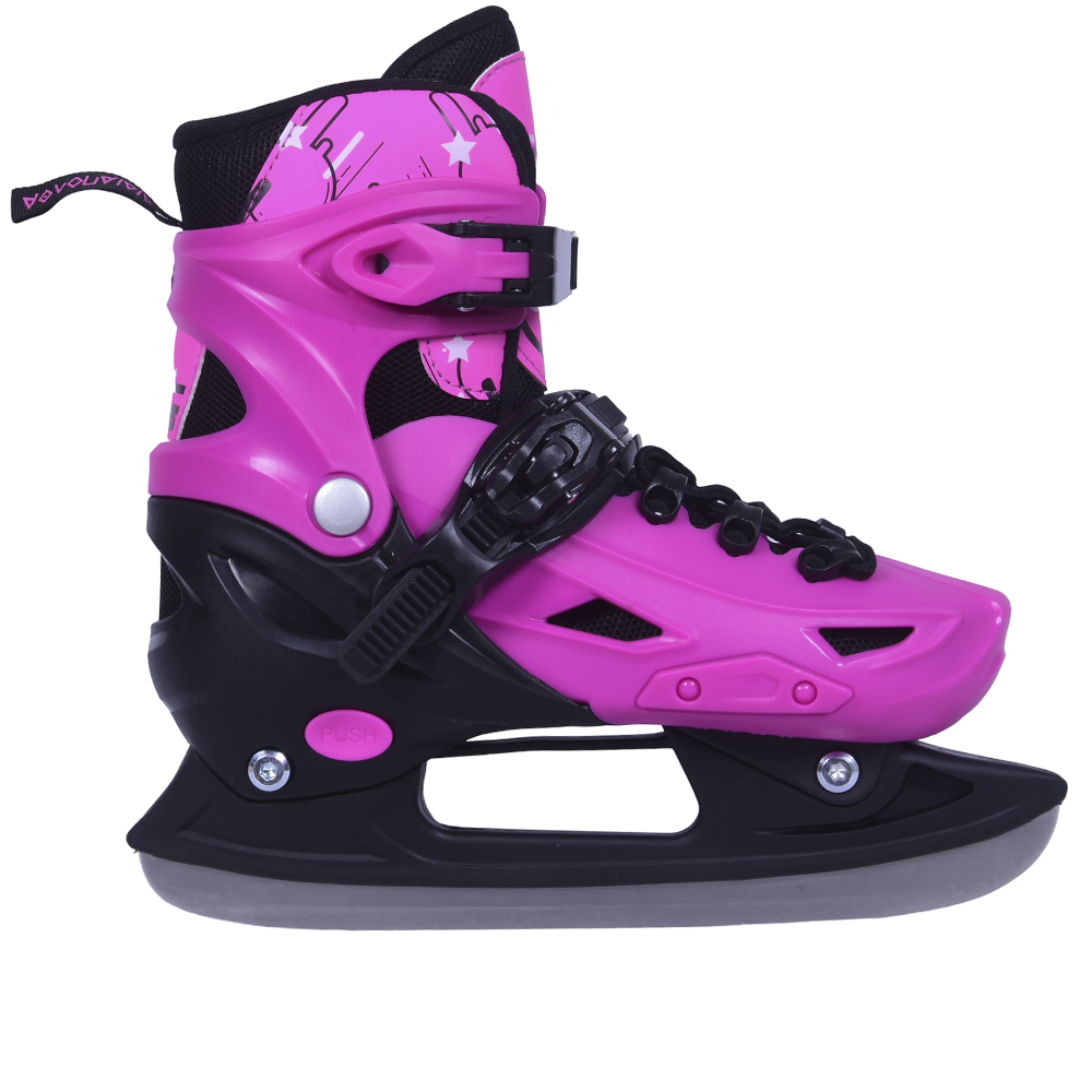 3K Αυξομειούμενα Πατίνια/Roller Skates/Παγοπέδιλα 3 σε 1 - Ροζ - Image 4