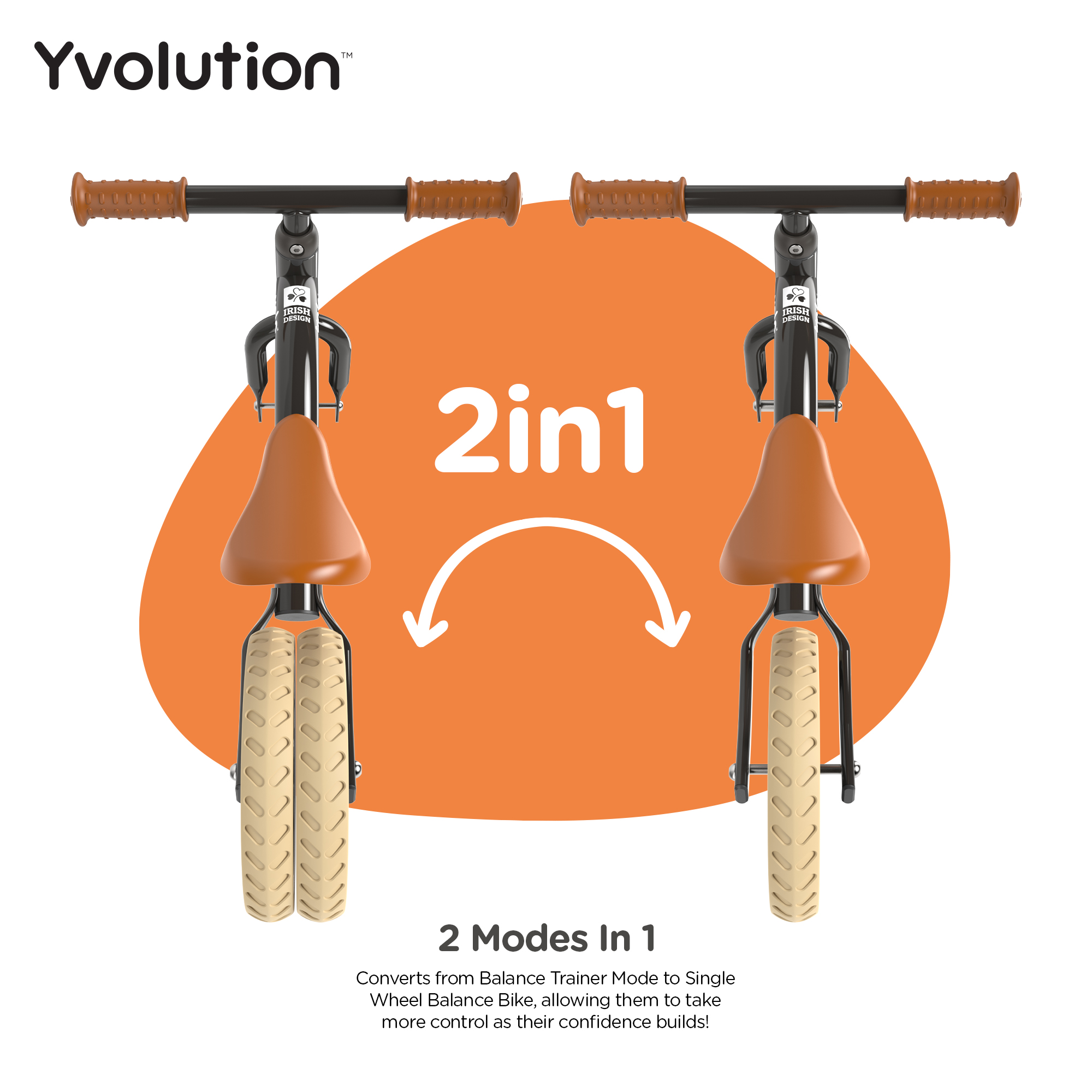 YVOLUTION Velo Junior Air 2021 Ποδήλατο Ισορροπίας - Μαύρο - Image 5