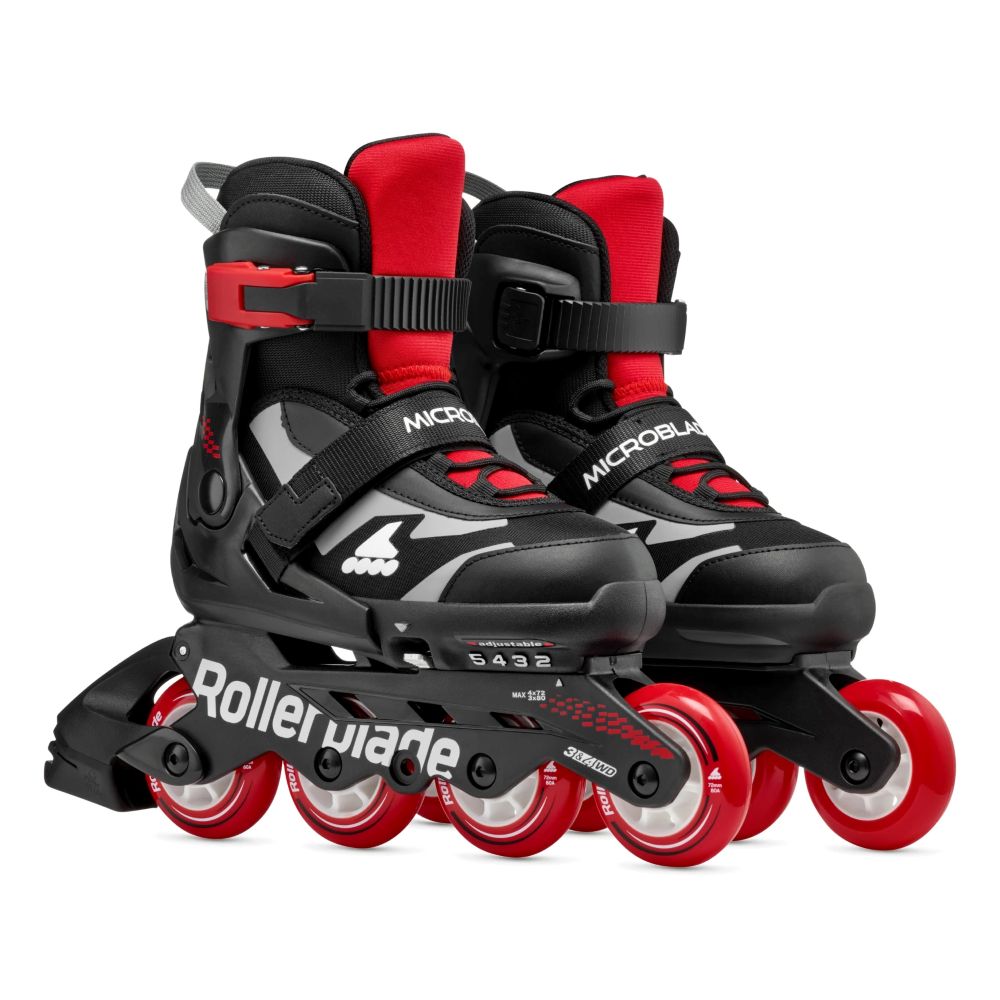 ROLLERBLADE Microblade Αυξομειούμενα Πατίνια - Μαύρο/Κόκκινο - Image 6