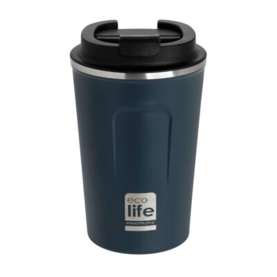 Ecolife - Coffee Thermos 370ml Dark Blue