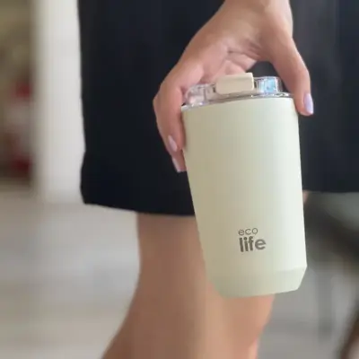EcoLife - Coffee Thermos 360ml Pure Cream