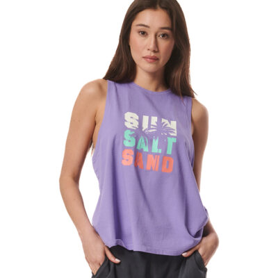 Body Action - Women's Enzyme Wash Oversized Tank