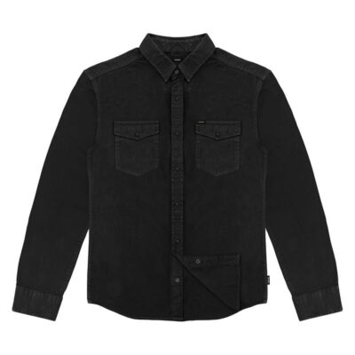 Rebase - Μακρυμάνικο Τζιν Πουκάμισο σε Κανονική Γραμμή