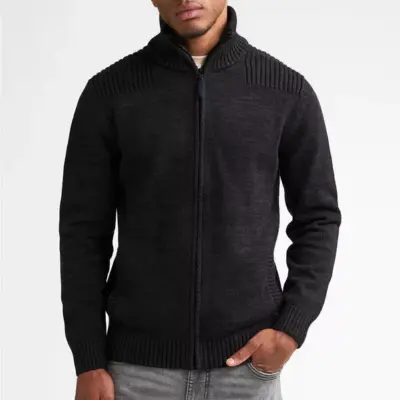 Petrol - Gebreid Gemêleerd Vest