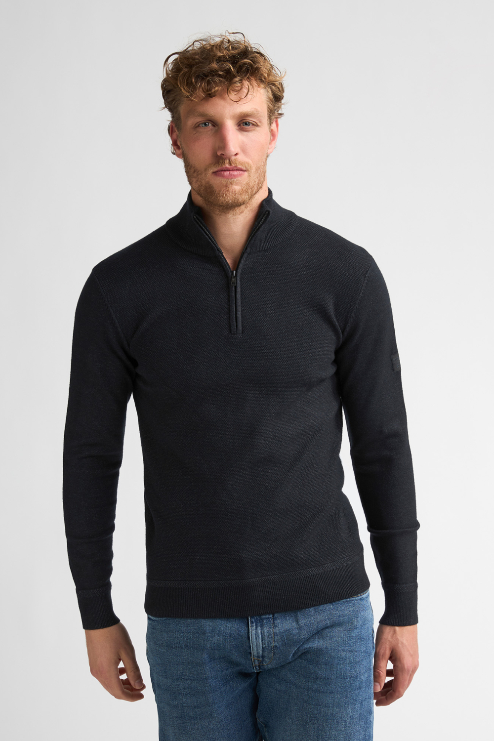 Petrol Industries - Gebreide Trui met Halfzip Steelford