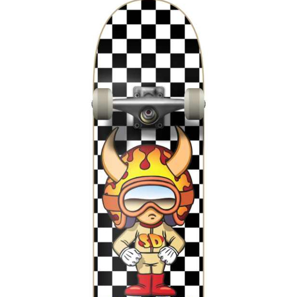Speed Demons Hot Shot Checkers Τροχοσανίδα Μαύρο/Λευκό 7.5" - Image 3
