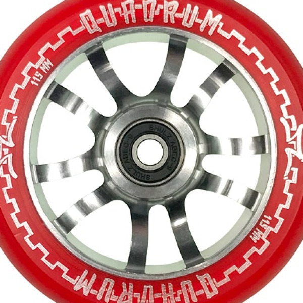 AO SCOOTERS Quadrum Clear Ροδάκι 115χιλ. - Κόκκινο - Image 2