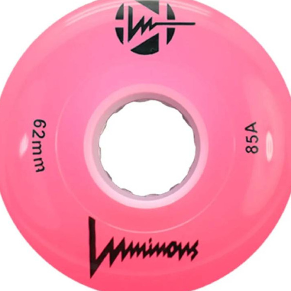 LUMINOUS Ροδάκια Led Quads 62χιλ./85A - Ροζ - Image 2