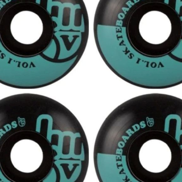 VOL.1 Ροδάκια Skateboard - Μαύρο/Γαλάζιο - Image 2